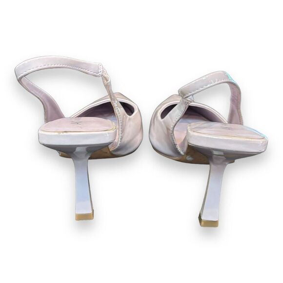 AK Anne Klein Womens Tan Indianna  Pointed Toe Slingback Heels Size 5M - Picture 5 of 9